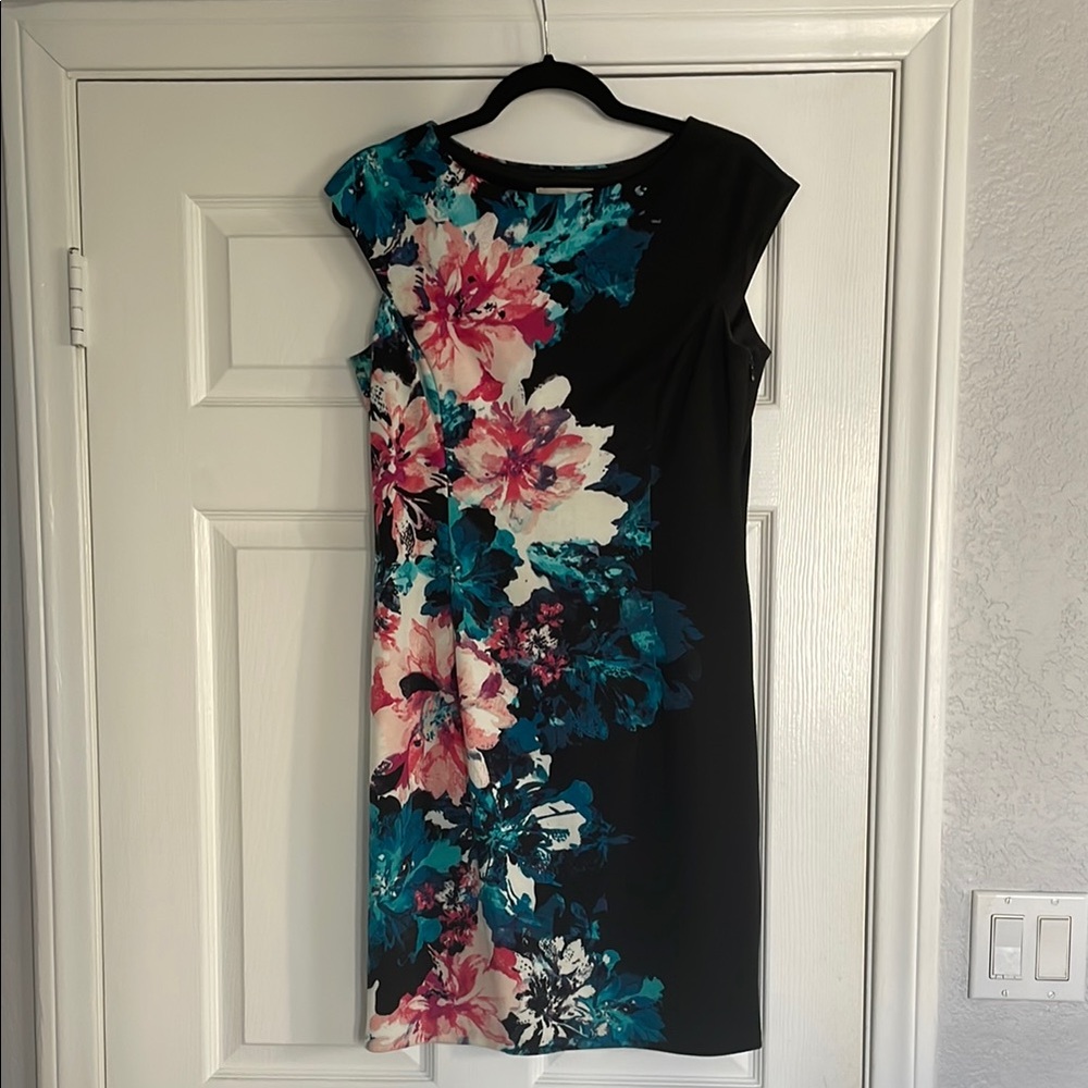 Floral Black Dress